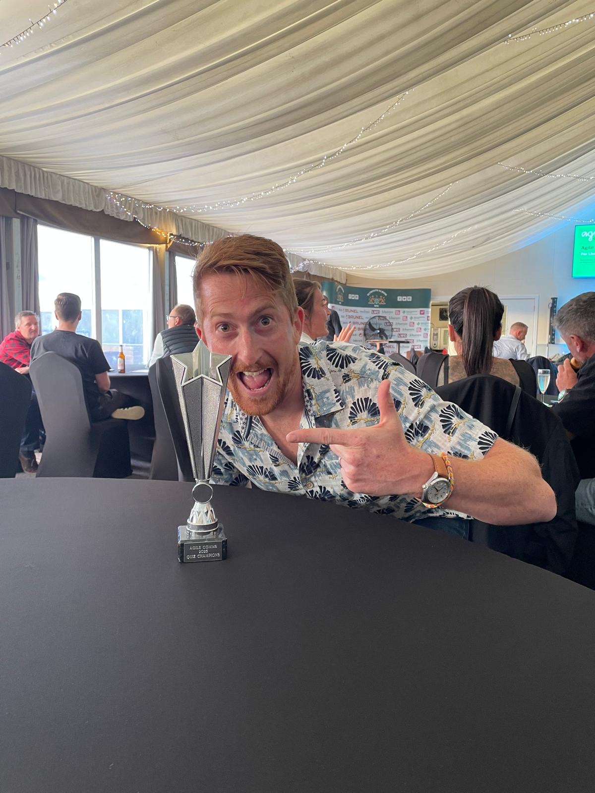 Quiz master Ollie Jackman, of Agile Comms