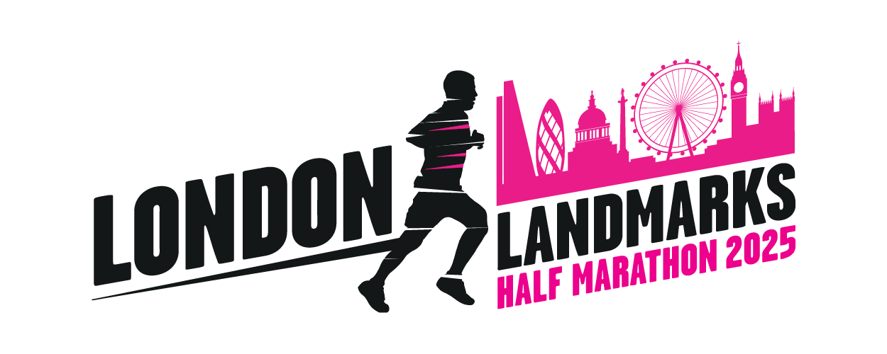 Logo reads: London Landmarks Half Marathon