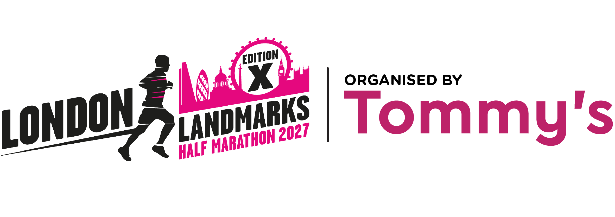 Logo reads: London Landmarks Half Marathon